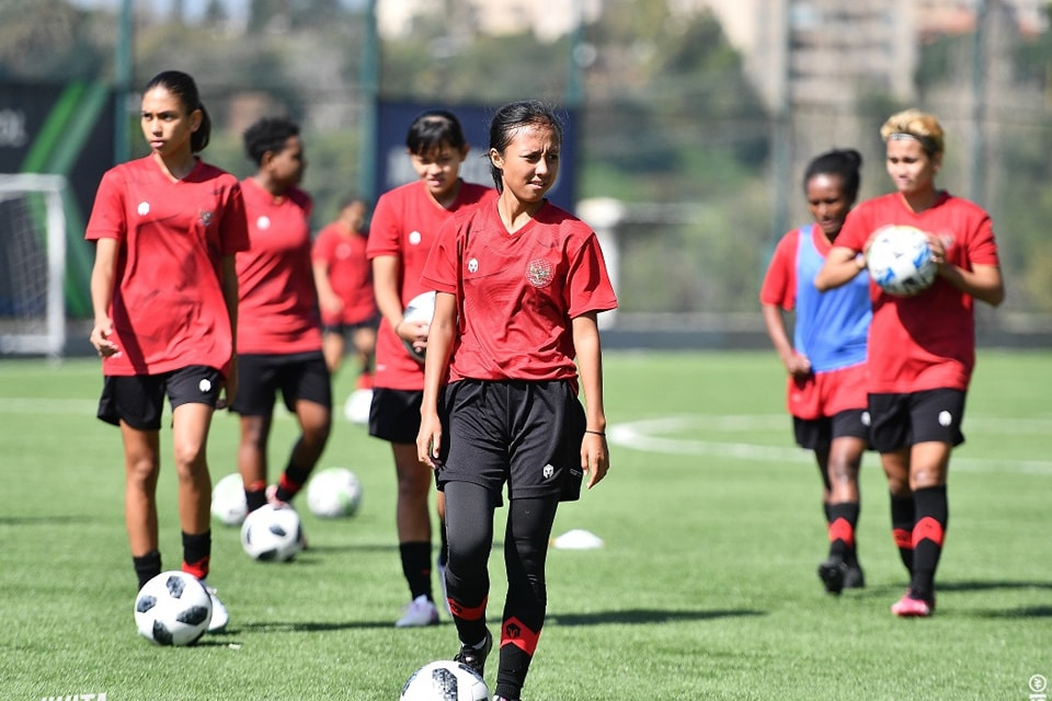 Timnas Wanita Indonesia Jalani Latihan Perdana Pada Kamis (6/4) Di Lebanon.