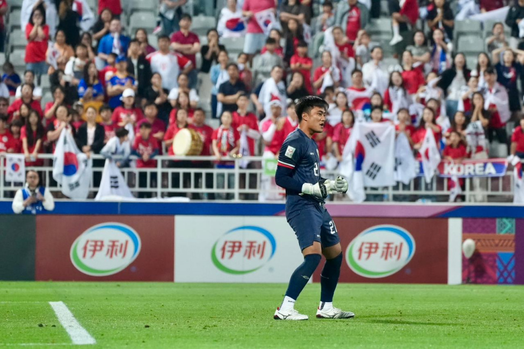 Potret Aksi AFC Asian Cup U23, Indonesia Vs Korea Selatan pada Babak 8 Besar di Stadion Abdullah bin Khalifa, Doha, Qatar.