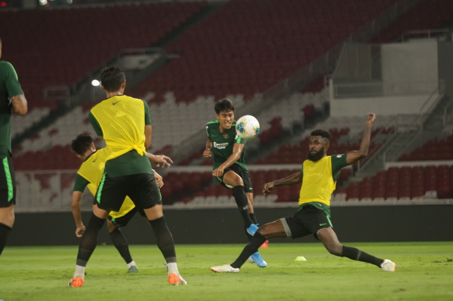 Timnas Indonesia Nikmati Open Training 