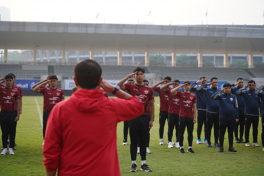 Tim U-20 Gelar Upacara HUT ke-79 RI serta Doa dan Harapannya 