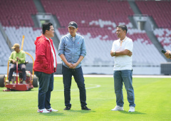 Tinjau Kondisi Akhir Stadion GBK. Erick Thohir, Kita Siap Jamu Australia