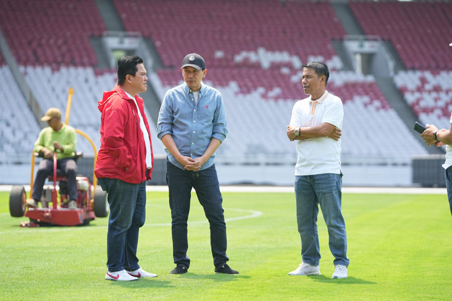 Tinjau Kondisi Akhir Stadion GBK. Erick Thohir, Kita Siap Jamu Australia